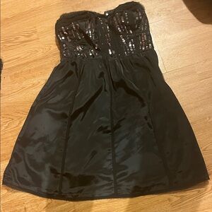 American Eagle Outfitters Black Strapless Dress